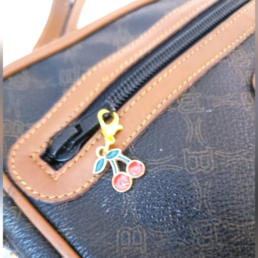 Vintage BALLY Monogram Crossbody Camera Bag & Matching Wallet Set - Brown/Black - Picture 5 of 16